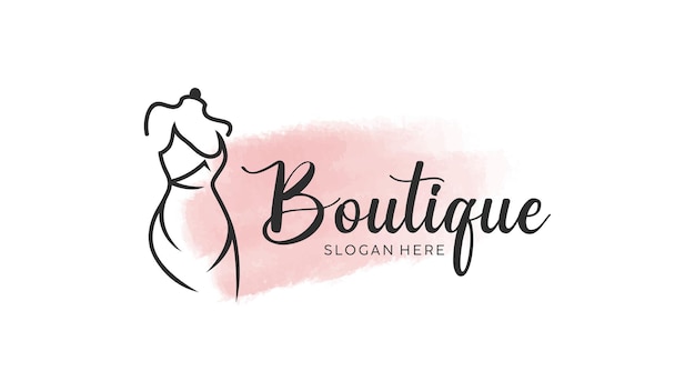 Boutique merk minimale logo lijn ontwerp sjabloon