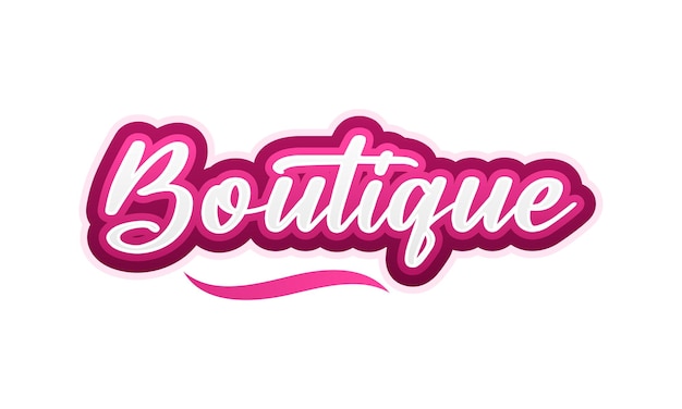 Boutique typography logo design