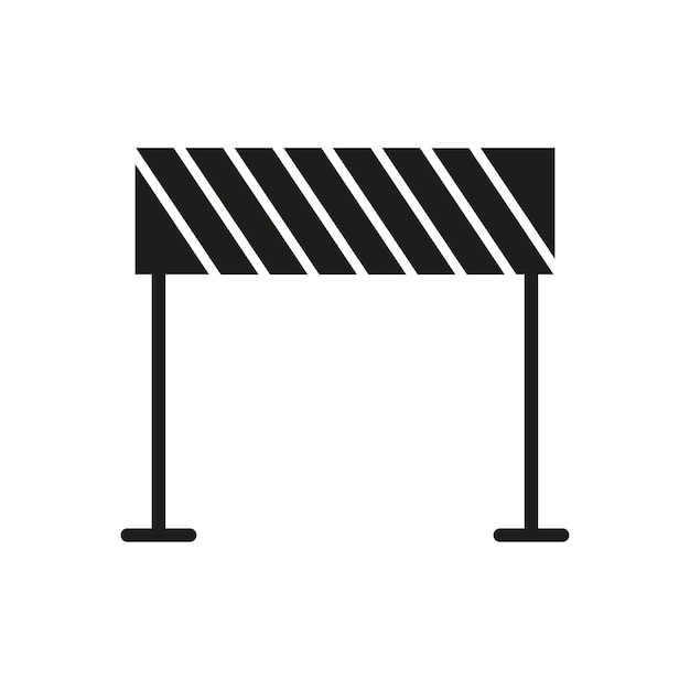 Bouw barrière pictogram Wegversperring barrière pictogram Vector illustratie EPS 10 Stock beeld