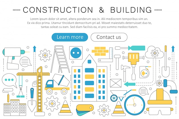 Bouw en constructie tools concept