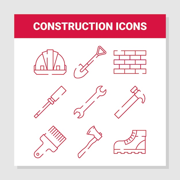 Bouw icons set.