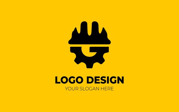 Vector bouw logo lineaire vector pictogram en minimalistische logo sjabloon