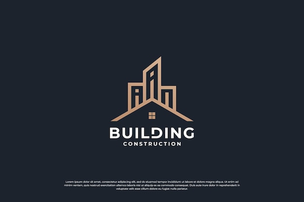 Bouwconstructie logo ontwerp inspiratie