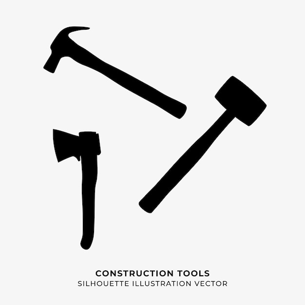 bouwgereedschap silhouet vectorillustratie