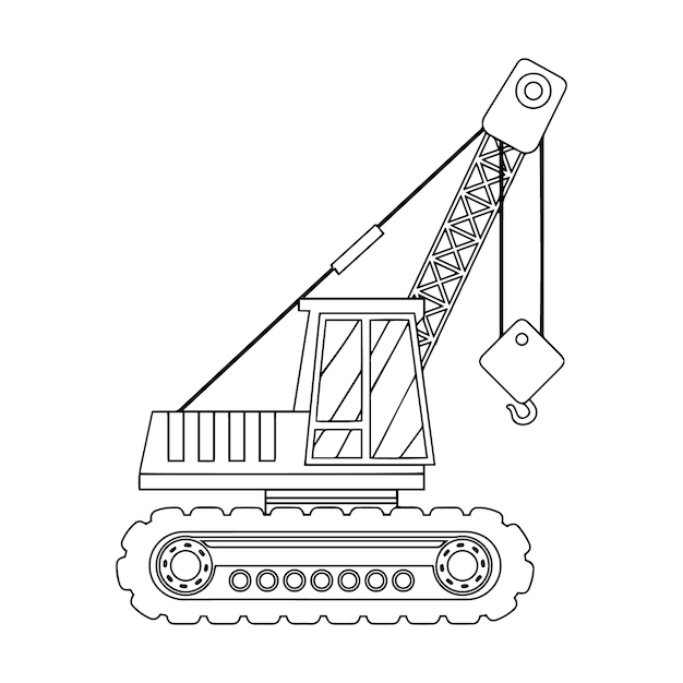 Bouwmachine kleurplaten voor kinderen Voertuig kleurplaten