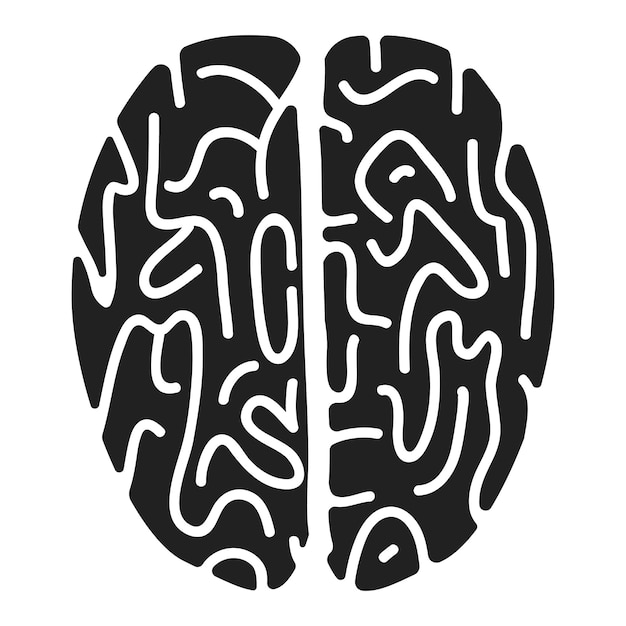 Bovenaanzicht hersenen pictogram Eenvoudige illustratie van bovenaanzicht hersenen vector pictogram voor webdesign geïsoleerd op een witte achtergrond