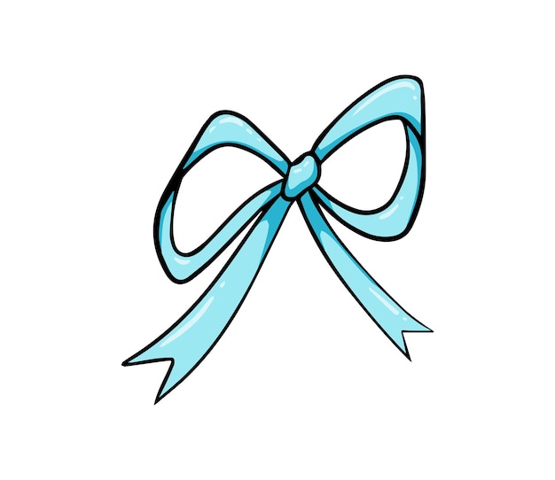 Vector bow doodle linear