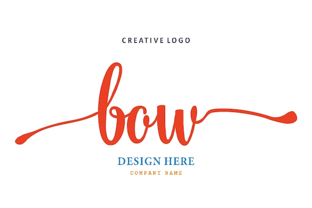 BOW lettering logo is simple easy to understand and authoritative