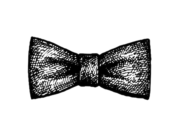 Bow tie. Hand drawn ink sketch.