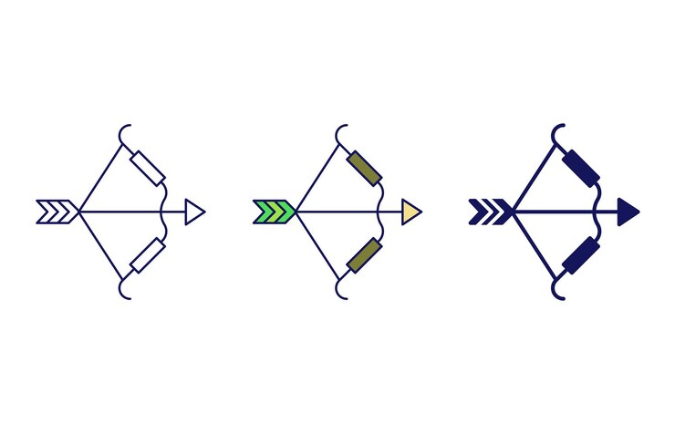 Vector bow vector icon