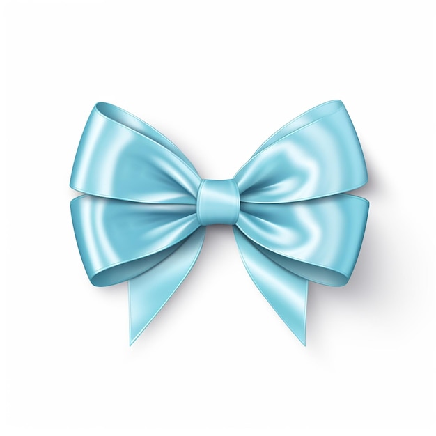 a bow with a blue ribbon that says bow on it