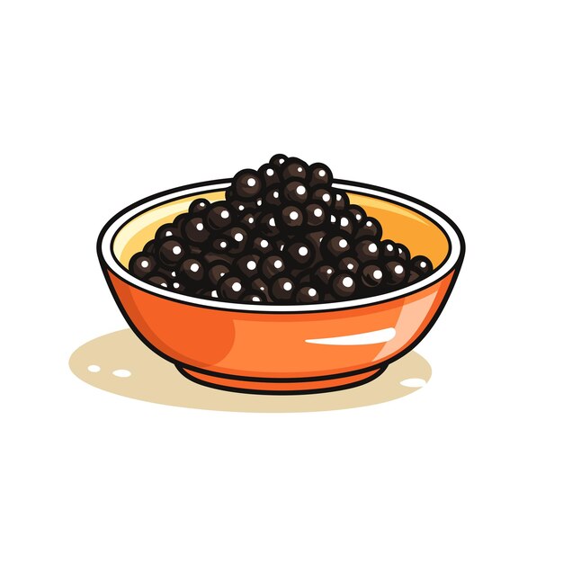 Vector a bowl of blackberries on a white background