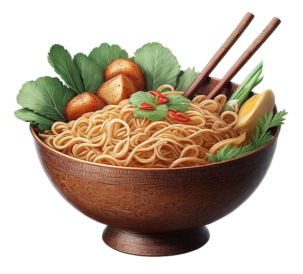 Vector a bowl of chinese noodle