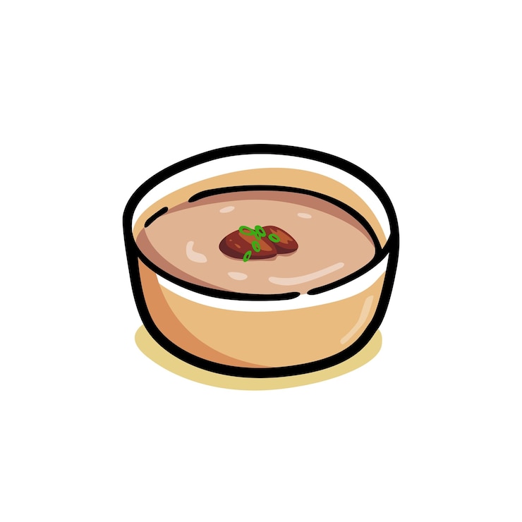 Vector a bowl of delicious soup