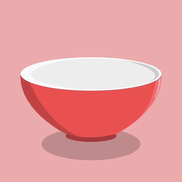 Vector bowl flat style vector food