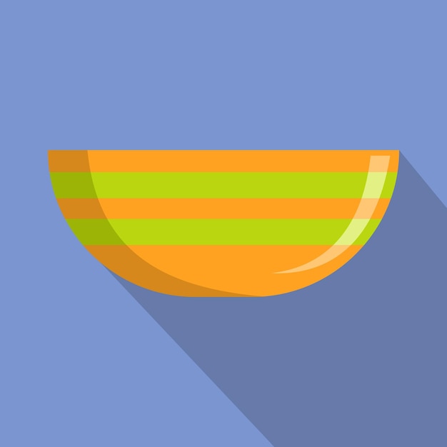 Vector bowl icon flat illustration of bowl vector icon for web