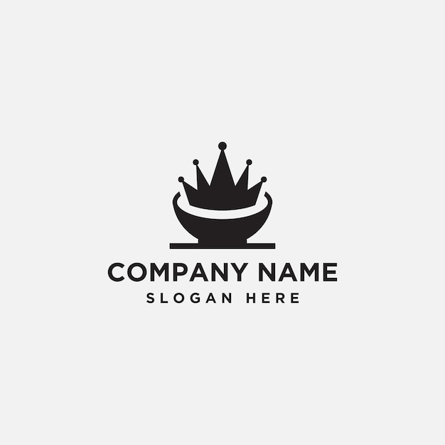 Bowl king logo icon design template