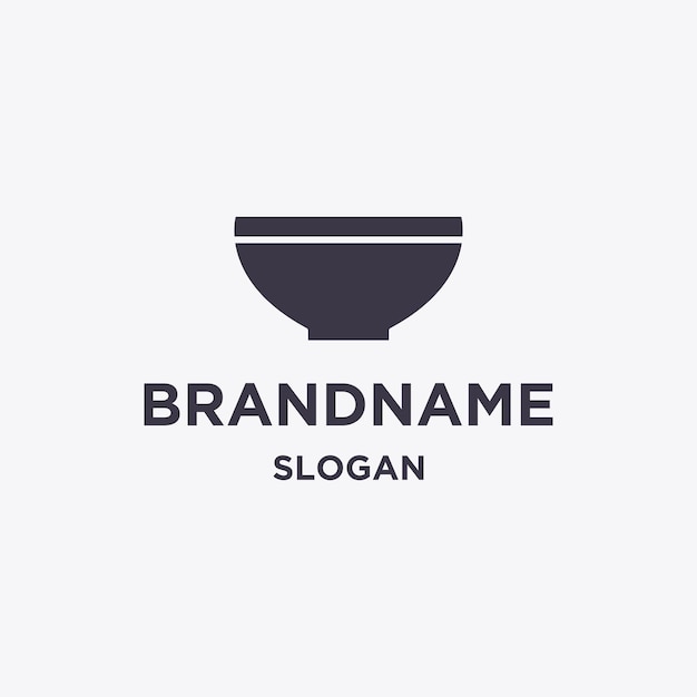 Bowl logo icon flat design template