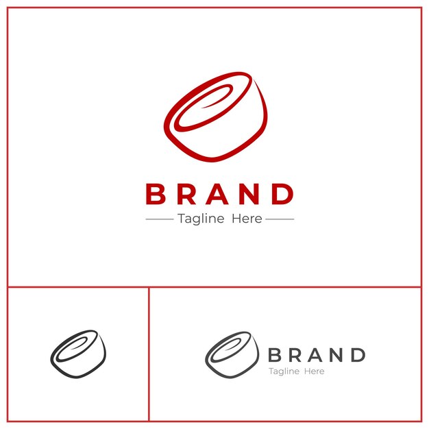 Vector bowl outline logo design