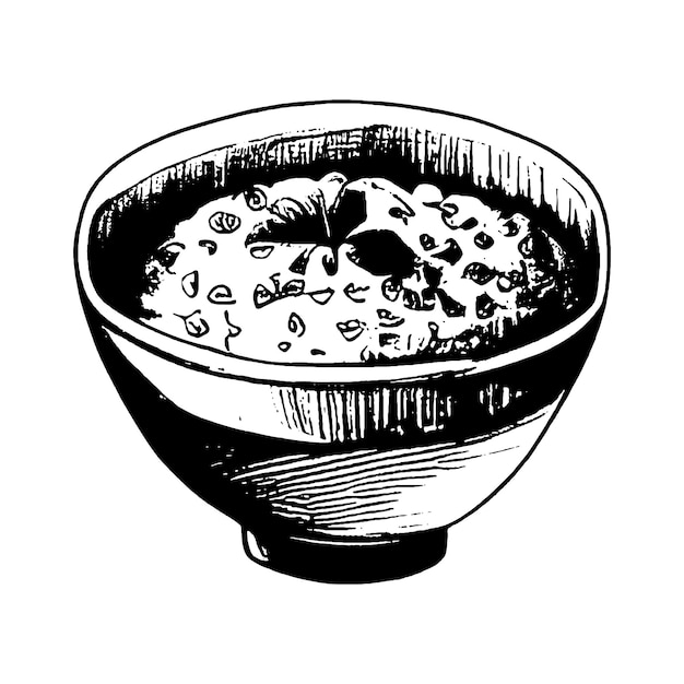 Bowl of porridge sketch