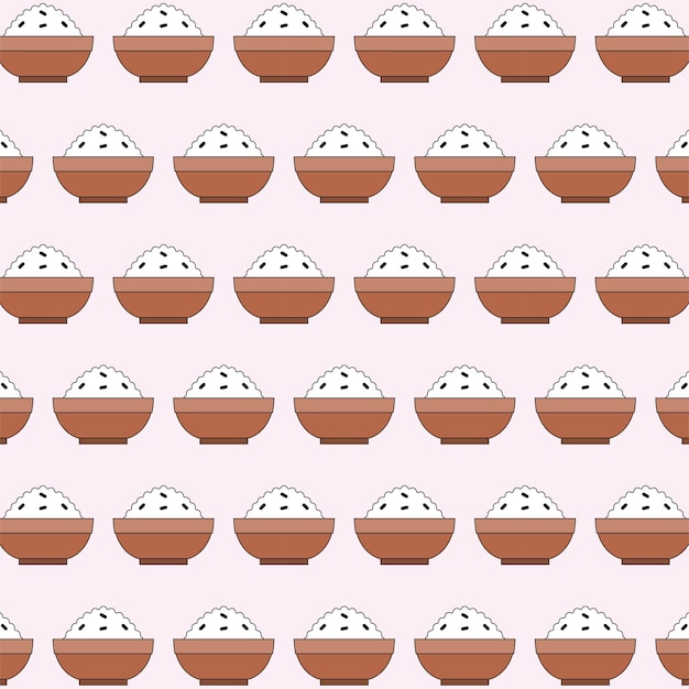 Bowl of rice pattern