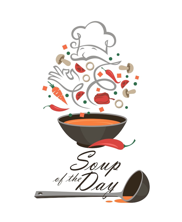 Vector bowl of soup