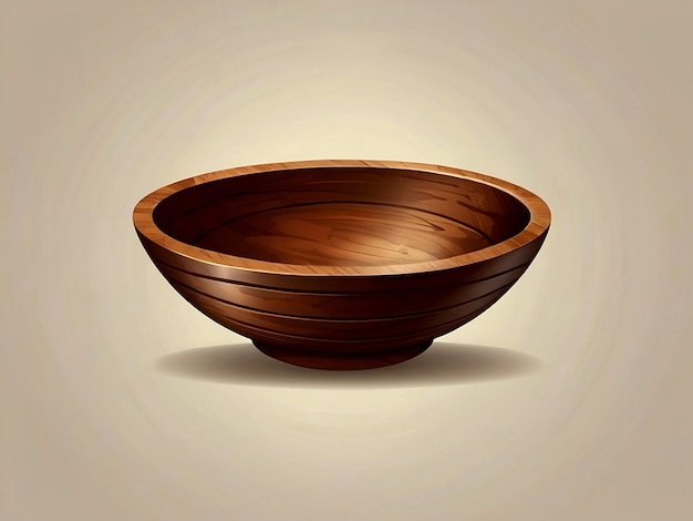 Vector a bowl with a brown rim and a brown background