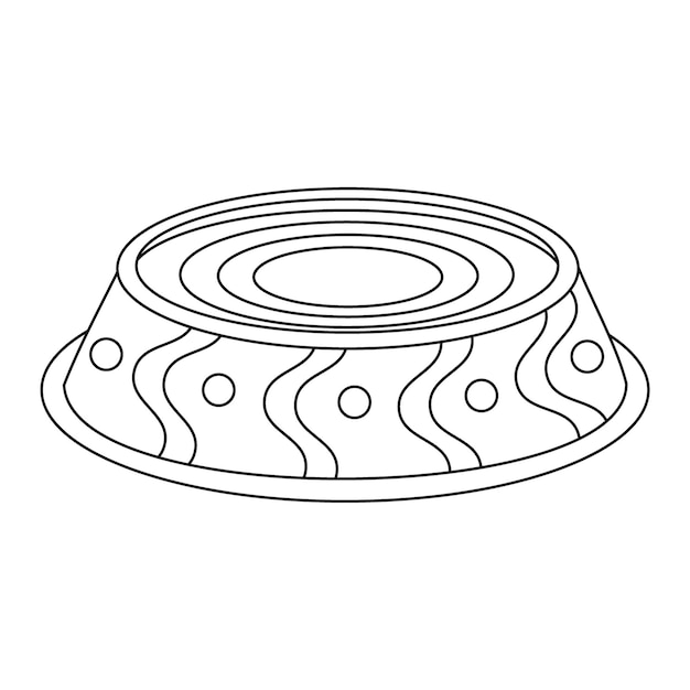 Миска с водой жидкостью для животных кошек собак с рисунком на тарелке