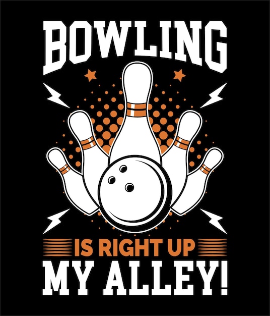 Vector bowlen is helemaal mijn ding! bowling typografie t-shirt ontwerp