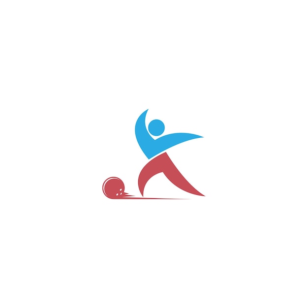 Bowlen logo pictogram ontwerp