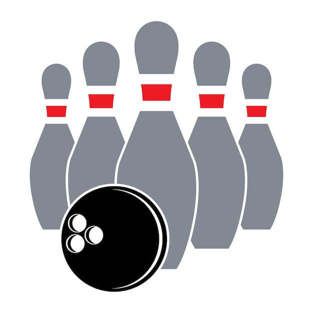 Bowlen pictogram logo illustratie sjabloonontwerp