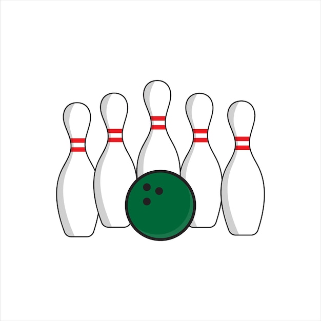 Bowlen spel concept vector