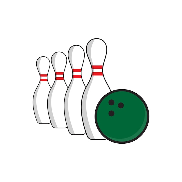 Bowlen spel concept vector