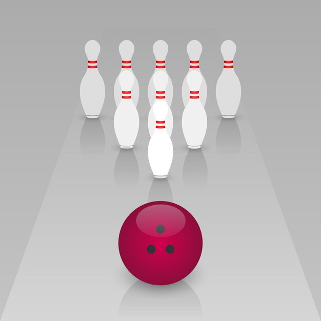 Vettore bowling 3d