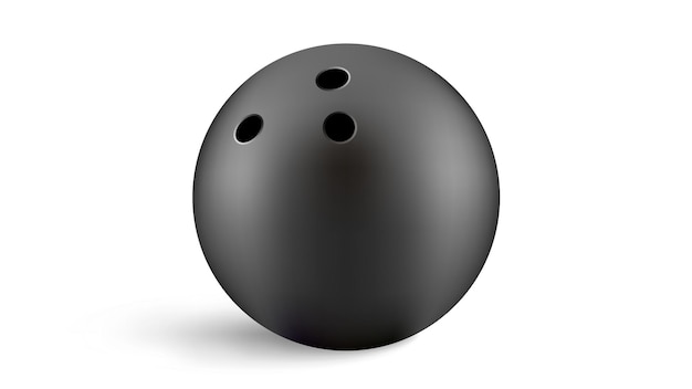Значок шара для боулинга реалистичная иллюстрация векторной иконки шара для боулинга на прозрачном фоне