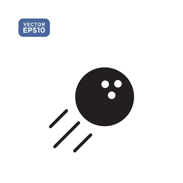 Vector bowling ball icon vector illustration