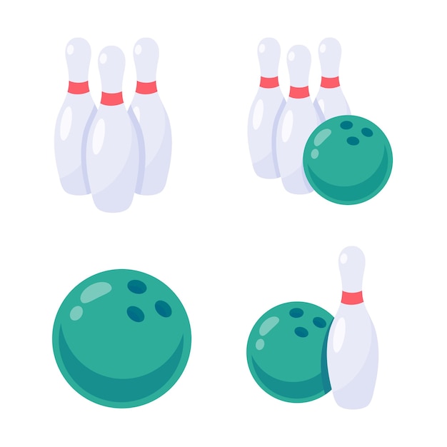 Una palla da bowling che rotola per colpire il birillo