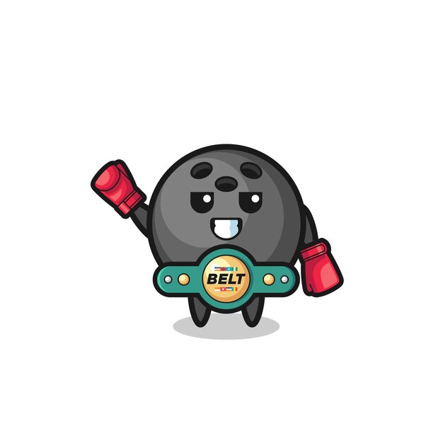 Bowling boxer mascot character , cute design