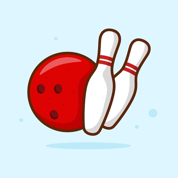 Vector bowling cartoon vector illustration