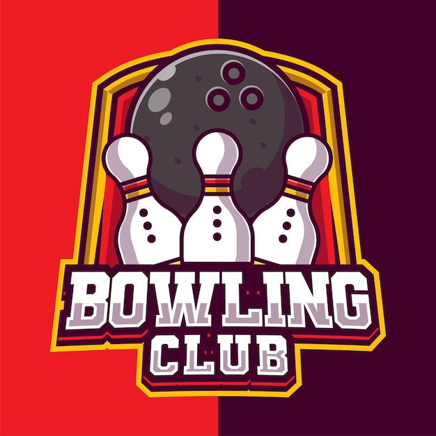 Bowling club mascot logo template