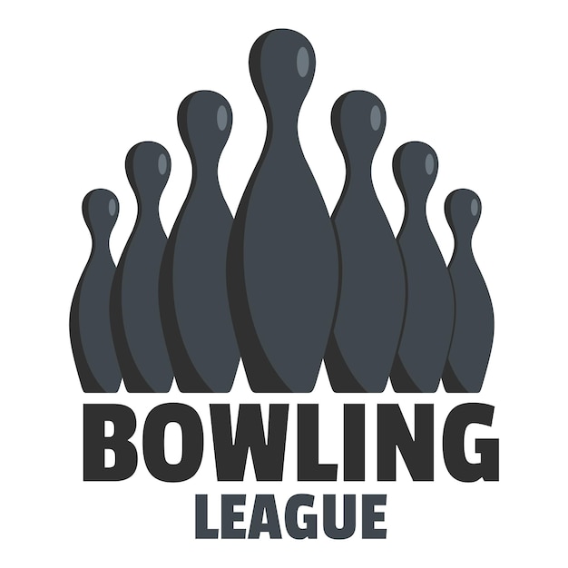 Bowling event logo Flat illustration of bowling event vector logo for web
