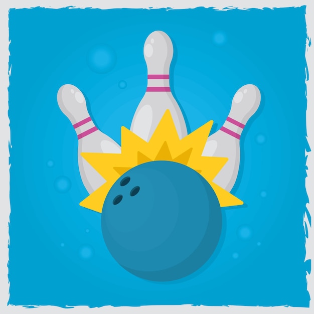 Bowling game illustration