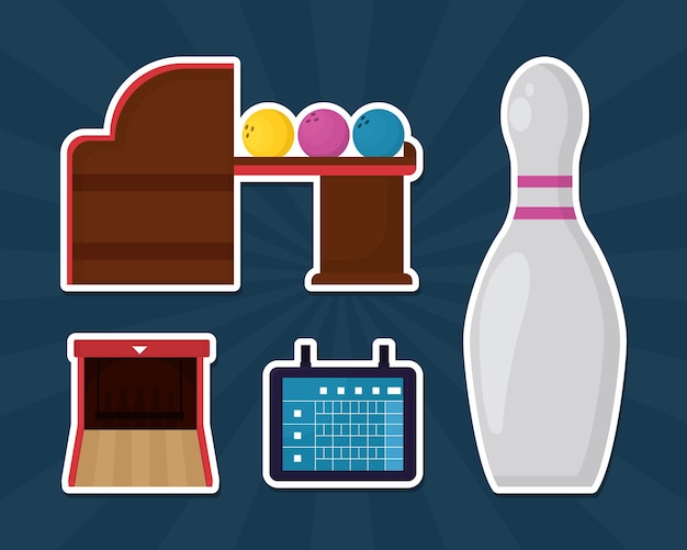 Bowling icon collection