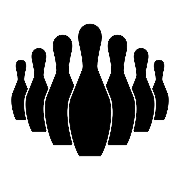 Bowling icon logoillustration template design