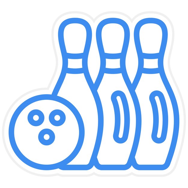 Vector bowling icon stijl