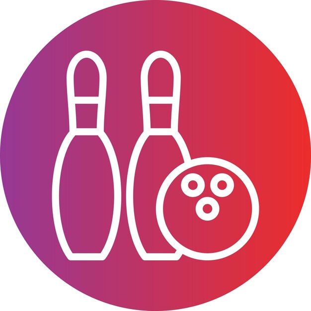 Vector bowling icon style