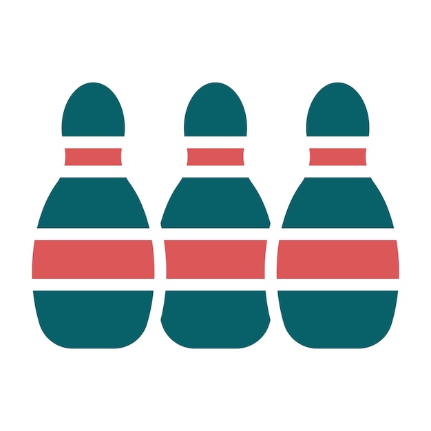 Vector bowling icon style