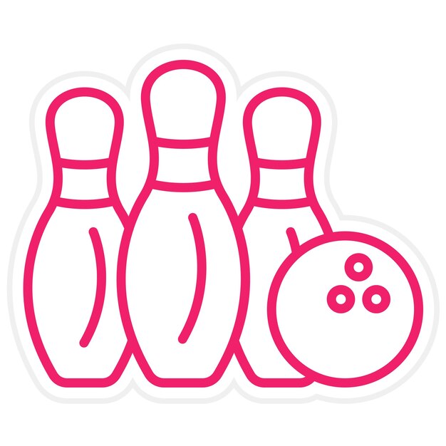 Vector bowling icon style