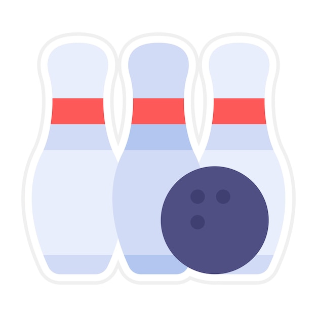 Vector bowling icon vector image can be used for birthday