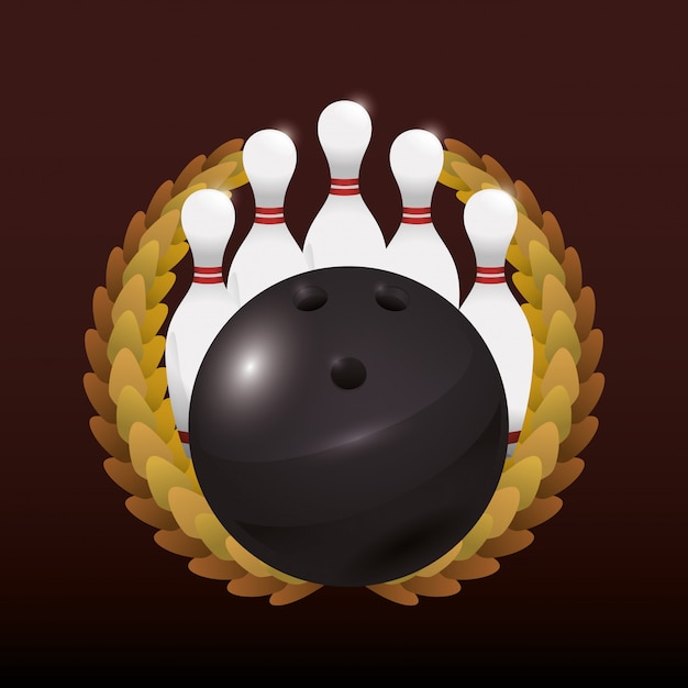 Bowling iconen ontwerp